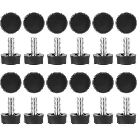 ® Pied De Nivellement pour Mobilier, Pied De Table Reglable, Installés sous Les Pieds des Meubles, M6 x10mm, 24 Pièces (1/5)