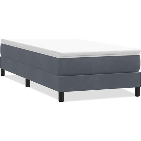 Maison Exclusive - Boxspringbett ohne Matratze Dunkelgrau 90x210