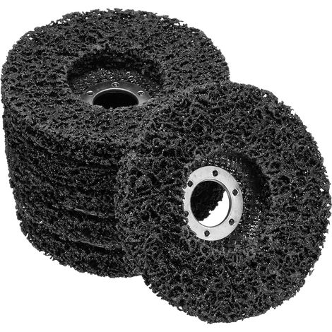 Disques CSD, lot de 6, 125 mm, disques de nettoyage noirs, disque à poncer en nylon pour le nettoyage, le décapage des métaux, le décapage, l'oxydation et la rouille (1/5)