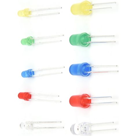300 diodes LED 5 couleurs, ampoules, lampes, composants électroniques (1/5)