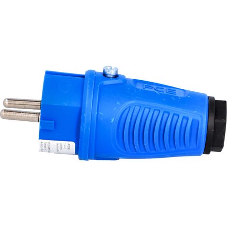 PCE Schutzkontakt-Stecker Vollgummi IP54 blau (1/2)