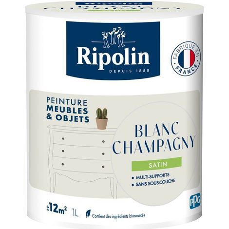Möbel- und Objektfarbe - Champagnerweiß - Satin - Ripolin - 1L