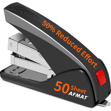 Agrafeuse de bureau 50 feuilles, réduction d'effort 50%, compacte et anti-bourrage (1/5)