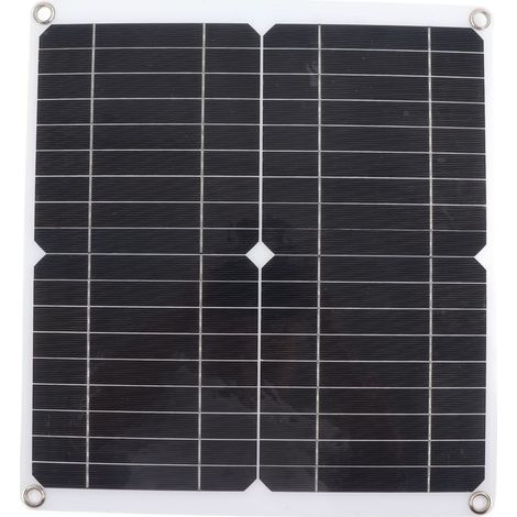 Kit Solaire 20W 12V Monocristallin IP65 Étanche avec Régulateur de Charge 10A pour Camping et Randonnée