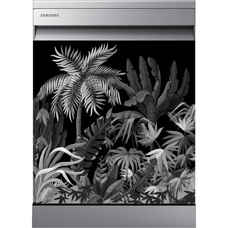 Stickers Lave vaisselle - Jungle - 60x60 cm - Adhésif BRILLANT (1/2)