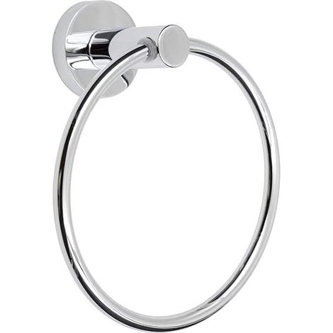 Porte-serviettes rond en acier inoxydable, série d'anneaux porte-serviettes muraux, convient pour la salle de bain, la cuisine, la chambre, etc., accessoires de salle de bain, acier inoxydable (1/4)