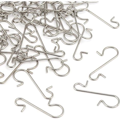 120 Boule Cintre S Crochet Petits Cintres Rapides pour Boules de Noël Argent