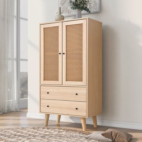 Buffet salle à manger 60 cm - Commode rangement avec portes/tiroirs - Armoire TV multifonction salon Chêne (1/5)