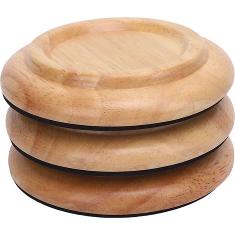 Lot de 3 coupelles de protection pour roulettes de piano en bois dur, insonorisées, antidérapantes et universelles (1/5)