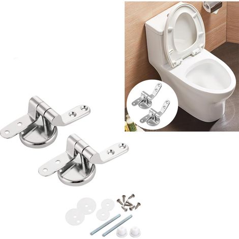 Kit de charnières réglables pour abattant de toilette, remplacement universel (1/5)