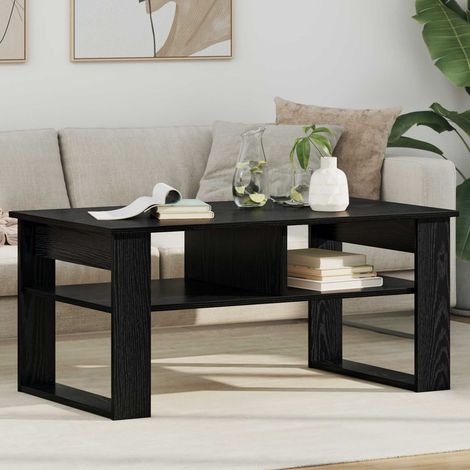 Couchtisch Schwarz Eichen-Optik 96 x 54 x 44 cm Holzwerkstoff