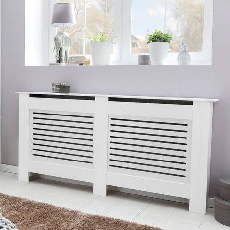 Console cache-radiateur 152x19x83 cm blanc (1/5)
