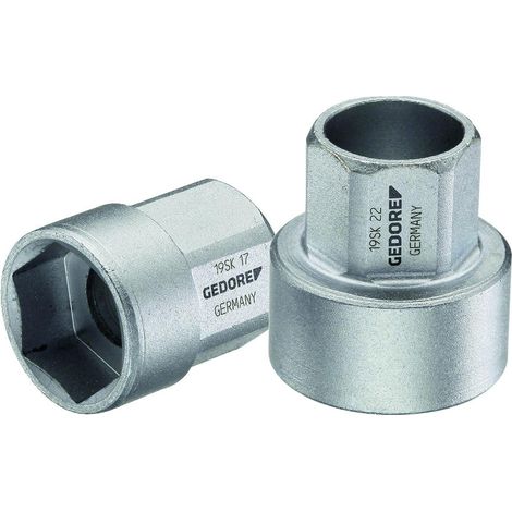 GEDORE 19SK19 DOUILLE 19 X 30,5 MM 6 VIS HEXAGONALES, ARGENT (1/4)