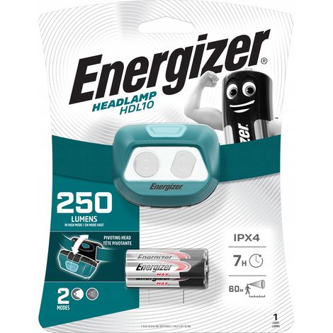 Lampe frontale verte HDL10 3xAA 250lm ENERGIZER (1/2)