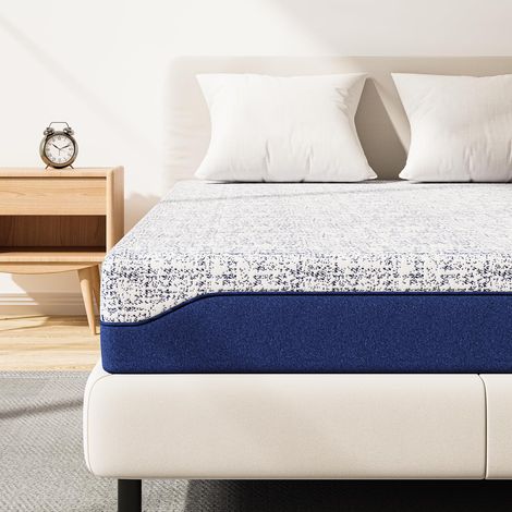 Matelas 140 x 200 cm, 2 duretés d'amarrage moyenne/ferme en gel à mémoire de forme, 7 zones, matelas en mousse à froid, 20 cm (1/5)