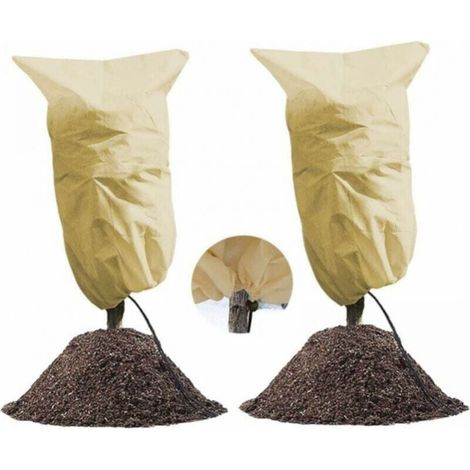 2-pack winter plant cover, 60 x 80 cm, winter plant cover, reusable plant cover, 70 g/m², YMYNY (1/4)