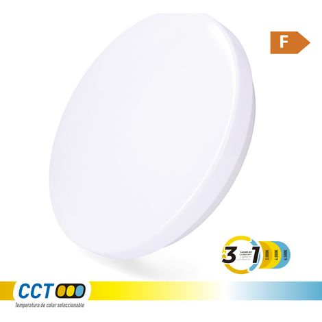 Aplique led circular de superficie 12 w 3cct 1160 lm ø26 x 6,2 cm