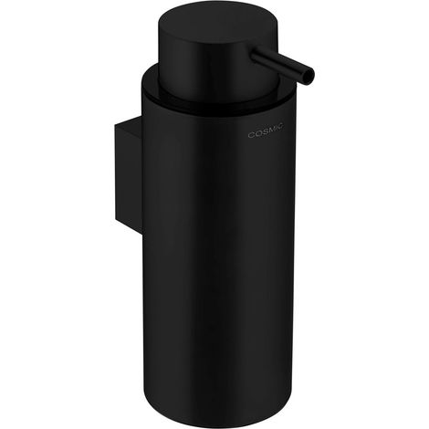 Cosmic – Distributeur de savon liquide noir mat – Fixation murale vissée – Acier inoxydable – 200ML – Design moderne pour salle de bain et cuisine (1/4)