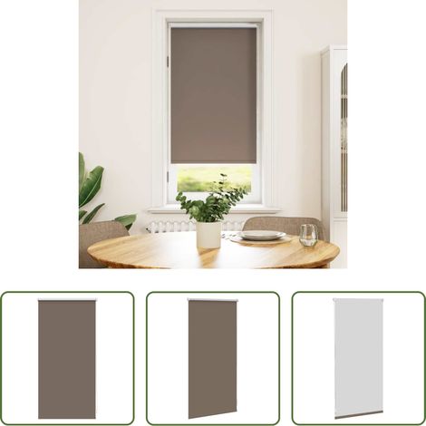 vidaXL Fensterabdeckung - Verdunkelungsrollo 44,4 x 100 cm, Stoffbreite 40 cm, Kaffeebraun (1/5)
