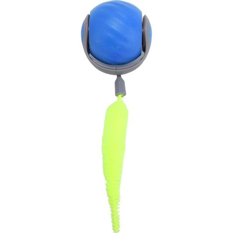Balle interactive intelligente pour chat avec bruitage des dents, résistante aux morsures, qui roule automatiquement et prévient l'ennui. Bleue. (1/5)