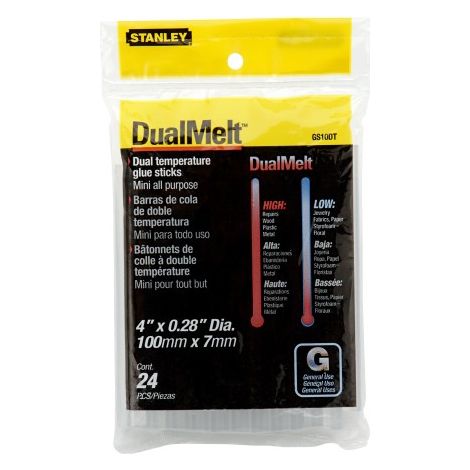 Confezione da 24 STANLEY Stick di colla da 11,5 mm per pistola 6-GR100 - 1-GS20DT
