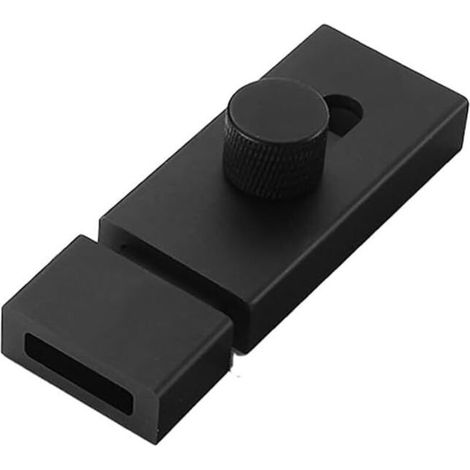 Serratura antifurto in alluminio senza foratura – 2 pezzi, nera, 80 mm, per bagno e interni
