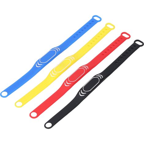 Bracelet NFC T5577ID, duplicable, résistant à l'eau, en silicone, disponible en 4 couleurs, pour système de contrôle d'accès et de présence dans les ascenseurs. (1/5)