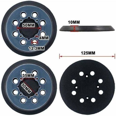 Plateau et patin de ponçage,Patin de rechange pour ponceuse DeWalt DCW210N DWE6423 5, numéro de pièce du fabricant d’équipement d’origine : N329079 (1 pcs) (1/4)