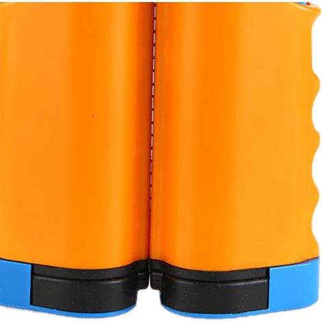 Support de filet de ping-pong rétractable, élégant et sécurisé, à bords ondulés, portable, pour salle de sport et école, orange et bleu. (1/5)