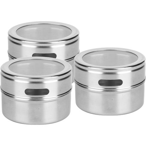 3-teiliges Gewürzset aus Edelstahl – Behälter für Gewürze und Soßen, Küchen- und Grillzubehör (1/5)