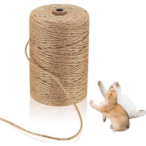 Roll of Rope, Natural Jute, 6mm, 35M, Durable, DIY, Garden, Decoration (1/5)