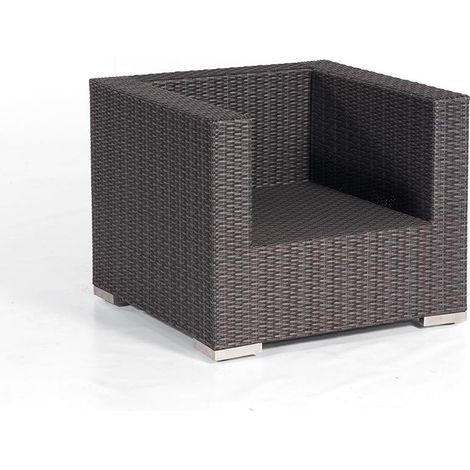 Lounge-Sessel Residence PE-Kunststoffgef lecht graphit-schwarz Aluminium-Gestell