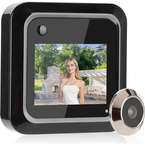 Visionneuse de porte intelligente HD 0.3 MP – Écran LCD 2.4 pouces – Angle de vision 145° – Matériaux en plastique ABS et alliage de zinc (1/4)