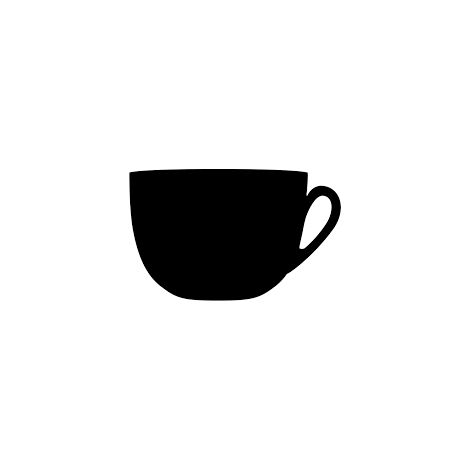 Ardoise Silhouette Tasse + feutre craie Blanc (1/3)