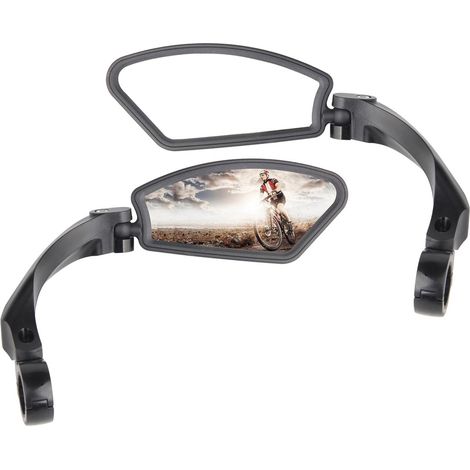 1 paire de rétroviseurs pour vélo électrique - Rétroviseur de guidon - Rétroviseur de sécurité pour vélo - Lentille en verre anti-rayures - Rétroviseur de sécurité réglable et pivotant à 360° - Noir (1/5)