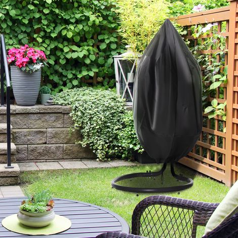 Housse de protection imperméable et coupe-vent pour fauteuil suspendu, avec fermeture éclair, en Oxford 210D, idéale pour les paniers suspendus, les balancelles et les fauteuils suspendus. Dimensions 