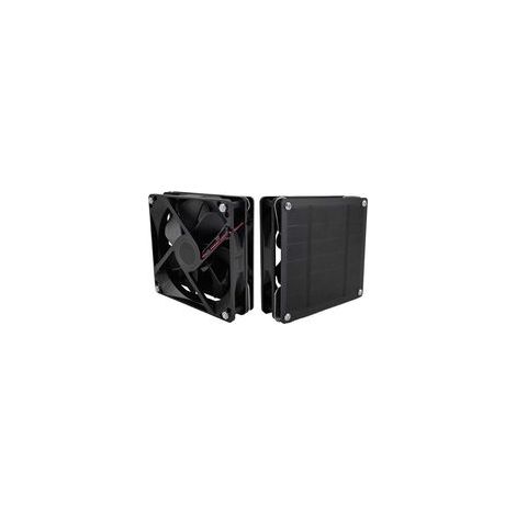 Lot de 2 ventilateurs solaires 3 W pour poulailler, serre, hangar, maison animaux, échappement fenêtre (1/4)