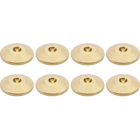 Lot de 8 patins universels en cuivre pour haut-parleurs, base antichoc, isolation des pieds de support, tapis de sol coniques, 25 x 4 mm (1/4)
