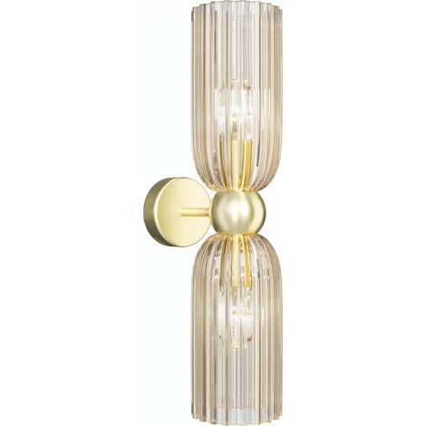 Lámpara de pared dorada con pantalla de cristal Antic Maytoni MOD302WL-02CG (1/5)