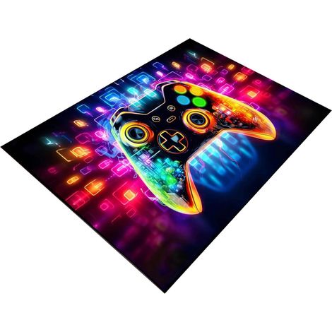 CCYKXAPlay area mat, game controller, non-slip rubber mat, soft bedside mat for boys, living room, home decor 80x120 cm