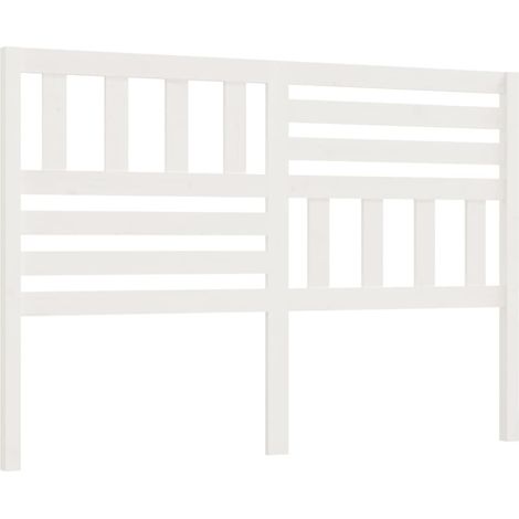 Maison Exclusive - Testiera per Letto Bianca 126x4x100cm in Legno Massello di Pino