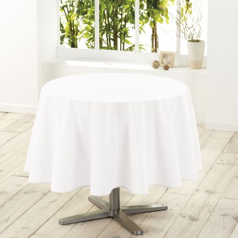 Nappe Ronde Antitache "Essentiel" 180cm Blanc (1/3)