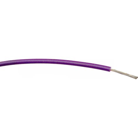 Fil électrique RS PRO BS4808 0,75 mm² 18, 1,5 kV c.a., PVC Violet, 100m ( Prix pour Bobine de 100 )