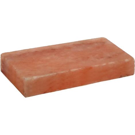 Mattonella di Sale Himalayano Rosa naturale 20x10x5 con lato liscio
