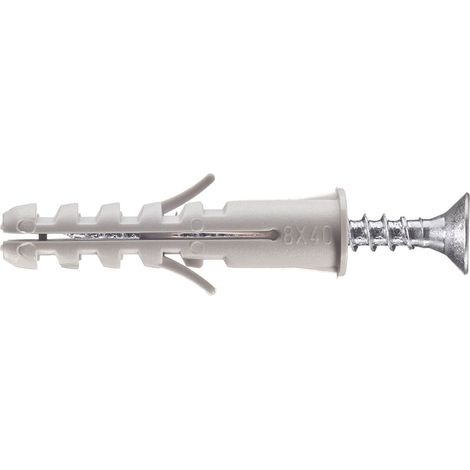 Tassello in nylon con vite tsp pz bordato pa 6 esb/va - ø mm.5x25, in conf. self service pz.10