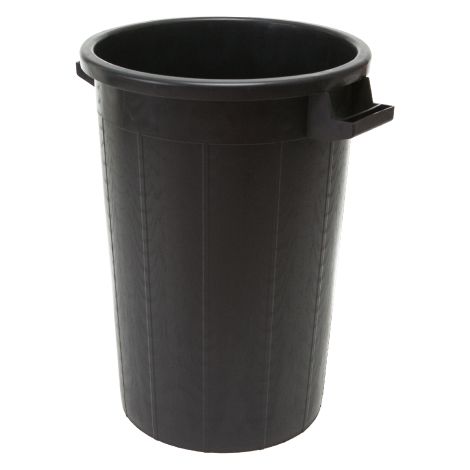 Poubelle à pédale 50L – Polyéthylène noir – Dimensions 41x49h cm – Pour déchets domestiques – Usage extérieur – ICS