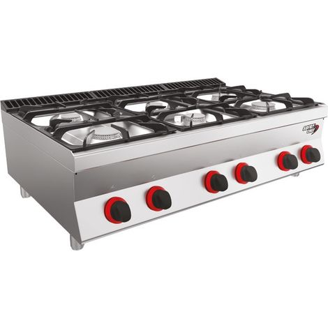 SOFRACHEF - Top 6 feux gaz - long. 1200 mm - 7ST6F46G - Sofraca