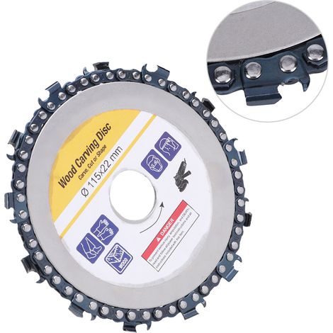 Disque à tronçonner pour meuleuse d'angle 4,5 pouces, accessoire de travail du bois, carbure, 13 dents, 115 mm (4,5 x 115 mm, jaune) (1/5)