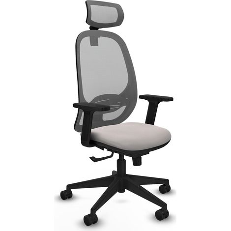 Chaise de bureau piqueras y crespo Cilanco blanc simili cuir (1/2)