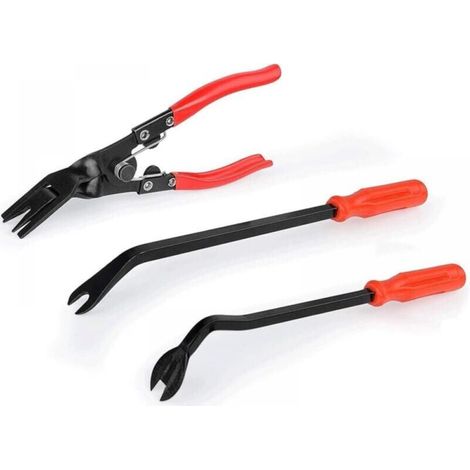 (Red) 3-Piece Set – Car Trim Removal Tool Set for Easy, Scratch-Free Removal of Door Panels, Dashboards and Wheel Hubs (1/5)